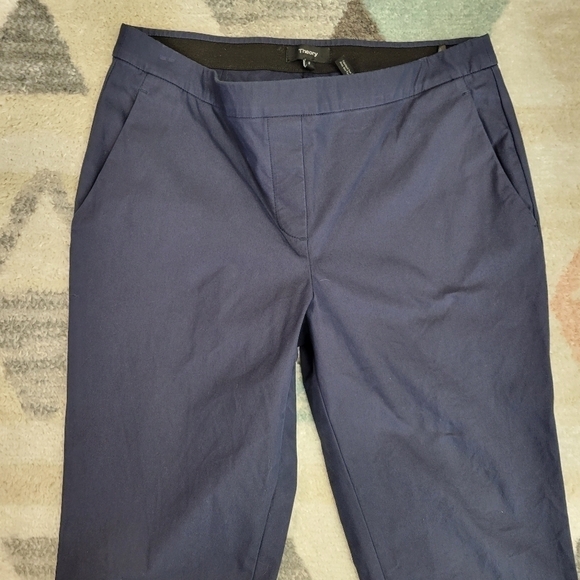 Theory Thaniel Approach Pants Navy Blue Size 8 Pullon - Picture 4 of 8